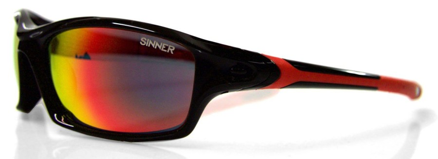 Camping Gear * | Online Sinner Eaton Sunglasses Shiny Black And Red