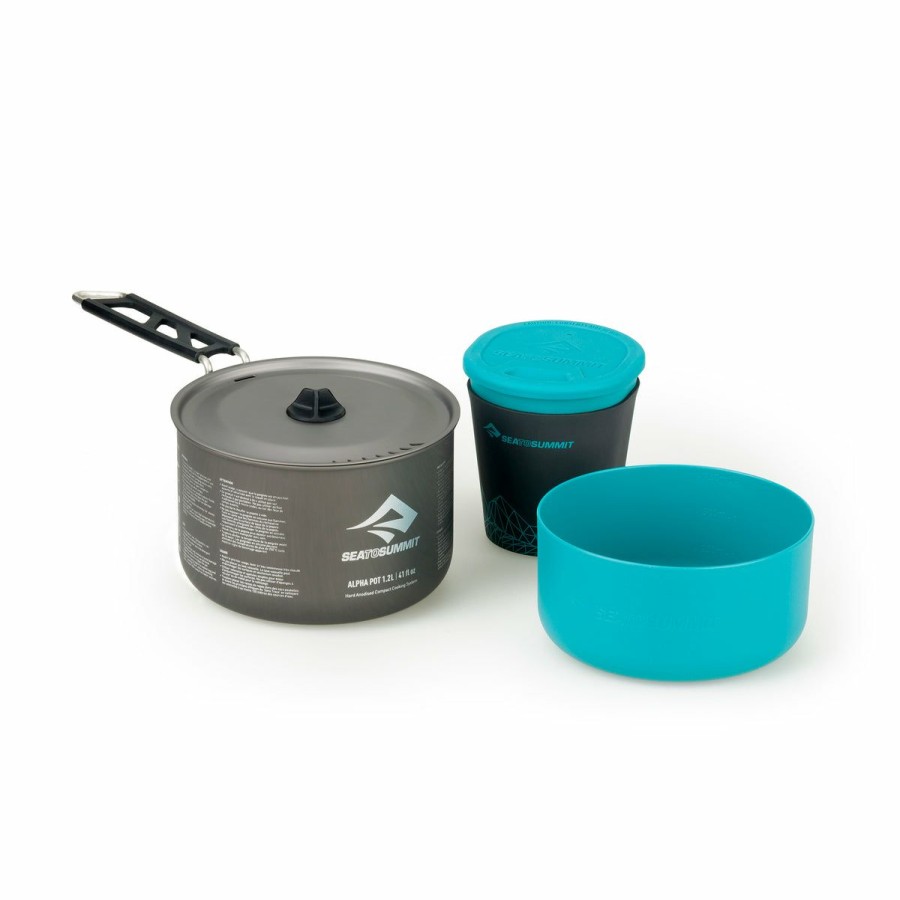 Camping Gear * | New Sea To Summit Alpha 1.1 Cookset In Pacific Blue/Grey