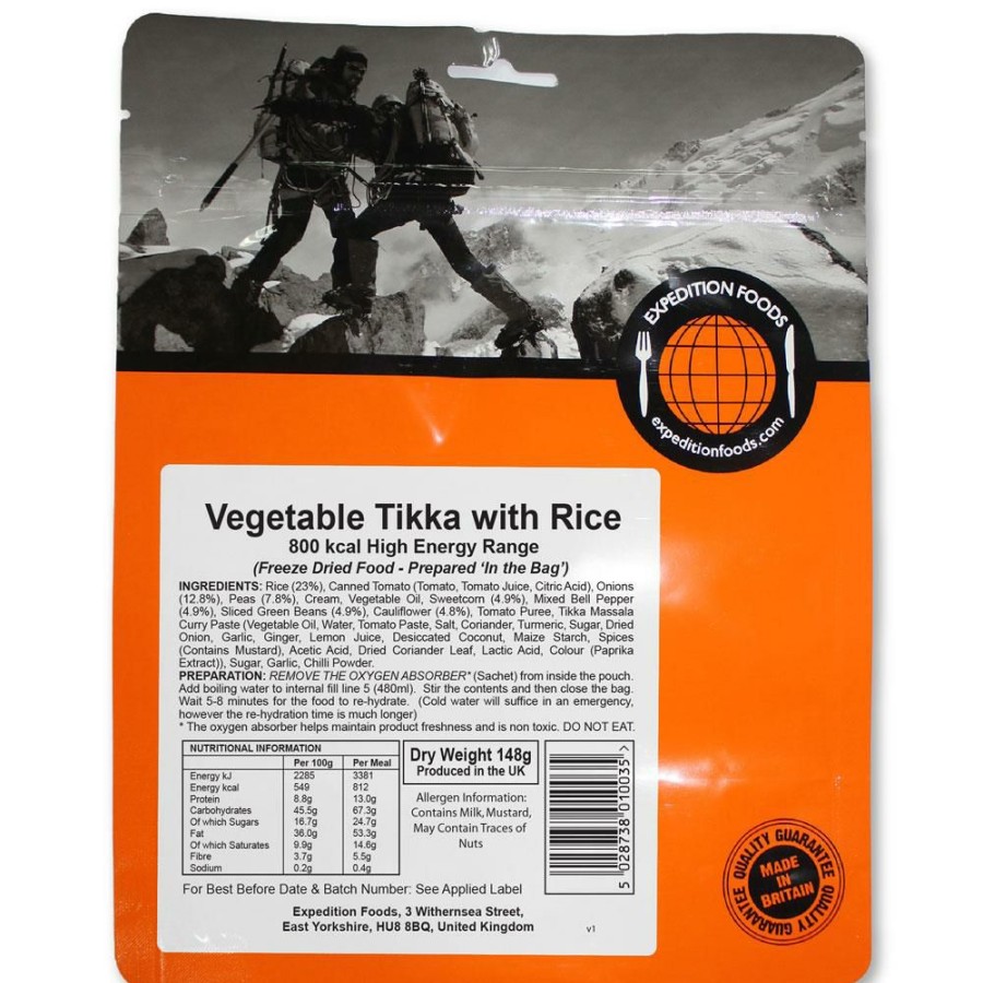 Outdoor Cooking * | Free Delivery Expedition Foods Vegetable Tikka With Rice 800Kcal