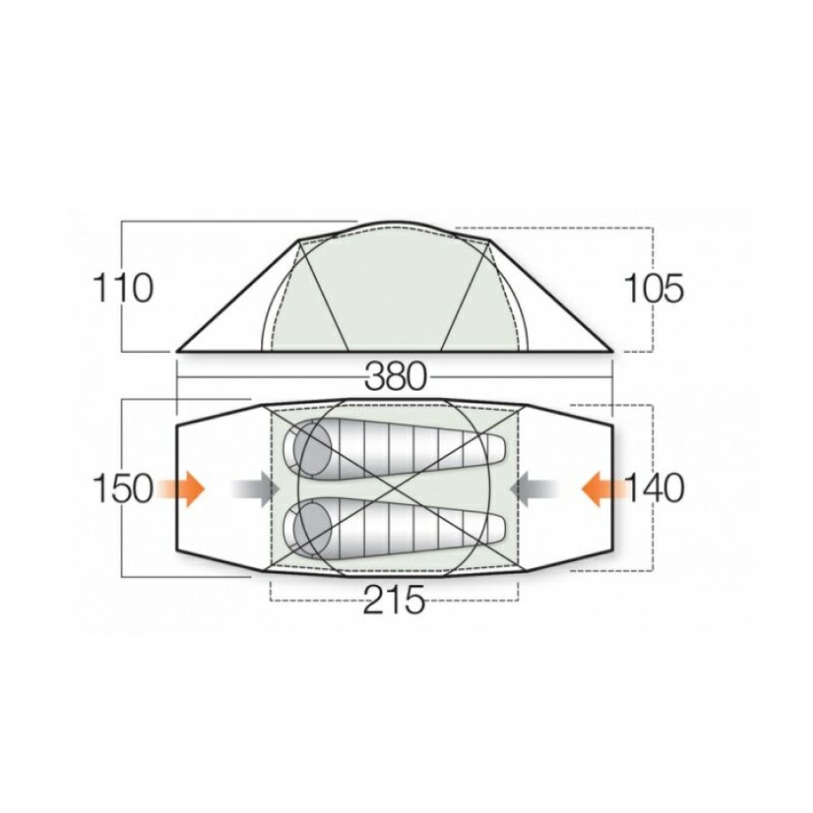 Tents * | Outlet Force 10 Mtn 2 Alpine Green