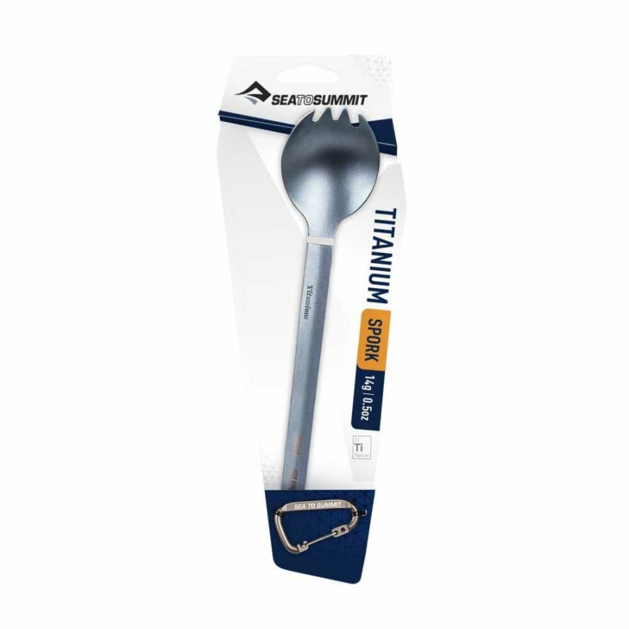 Outdoor Cooking * | Wholesale Sea To Summit Titanium Spork In Blue