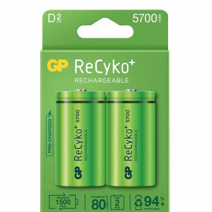 Camping Gear * | Online Gp Batteries Recyko 5700Mah D 2 Pack