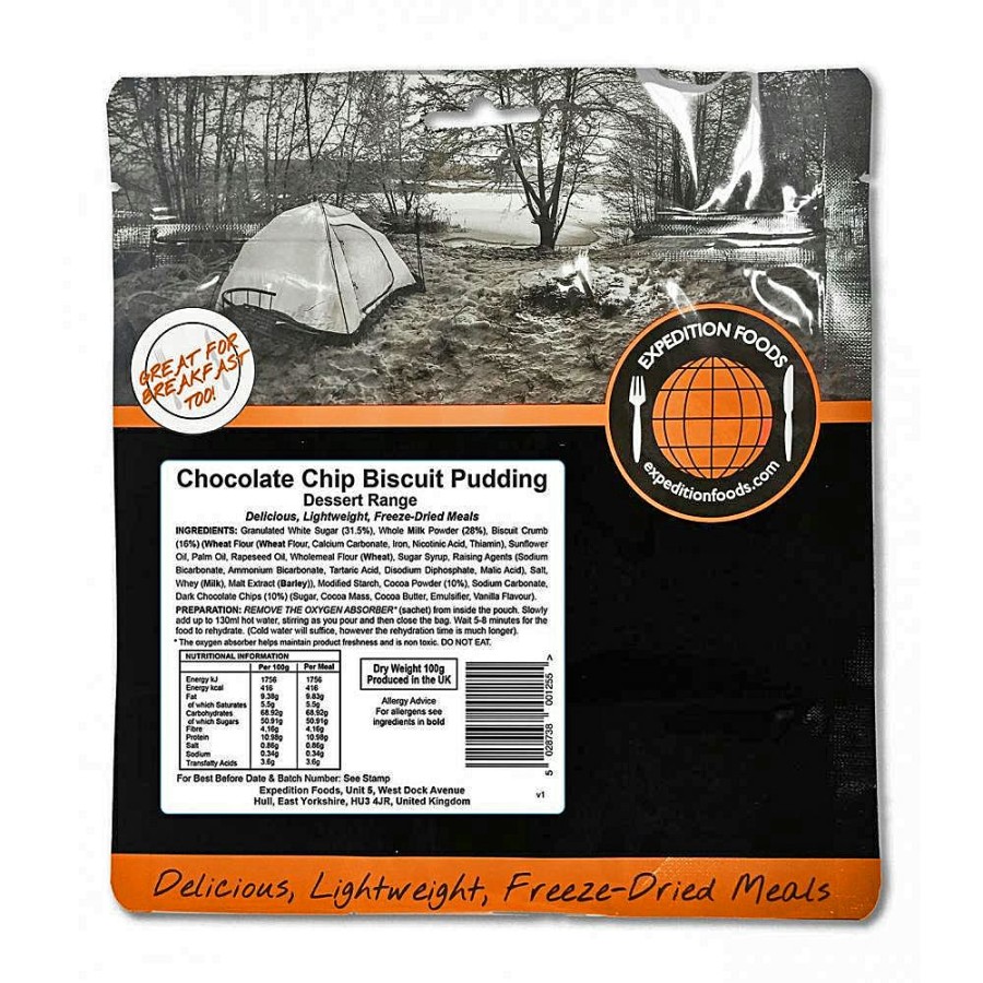 Outdoor Cooking * | Online Expedition Foods Chocolate Chip Biscuit Pudding 416Kcal