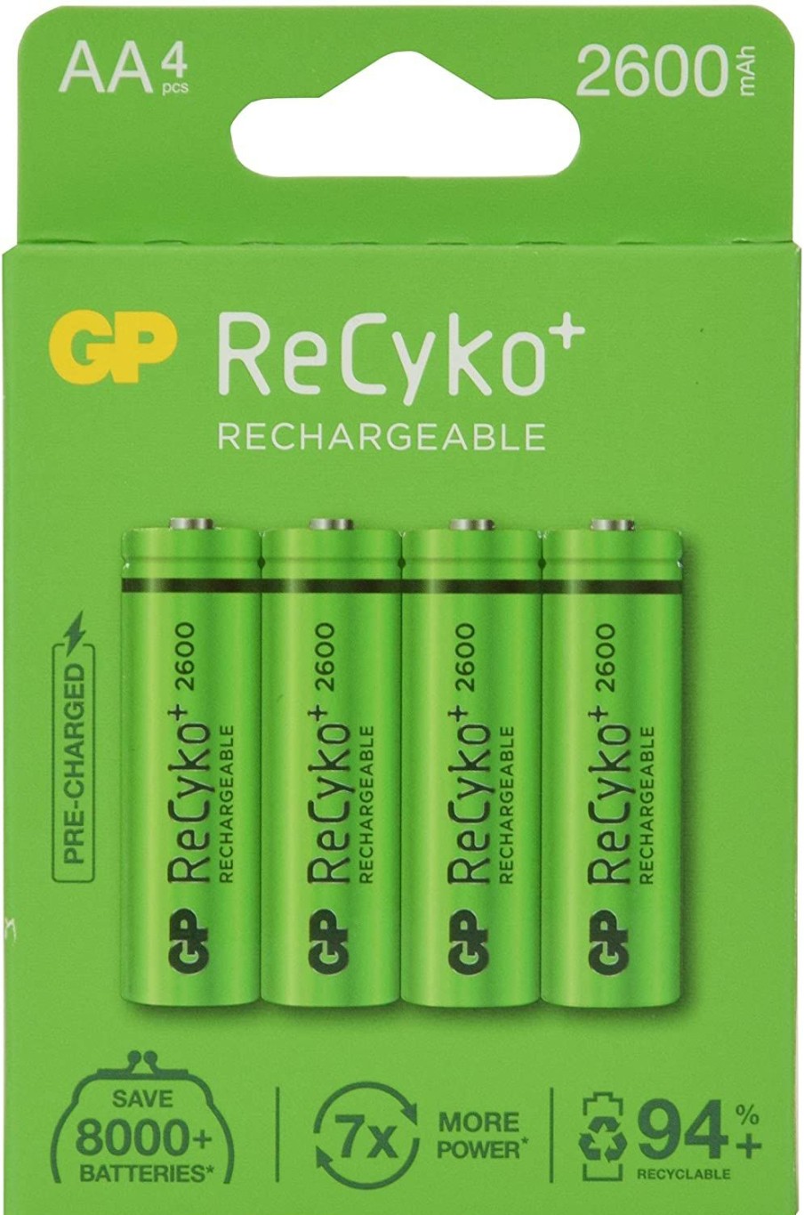 Camping Gear * | Wholesale Gp Batteries Recyko 2600Mah Aa 4 Pack