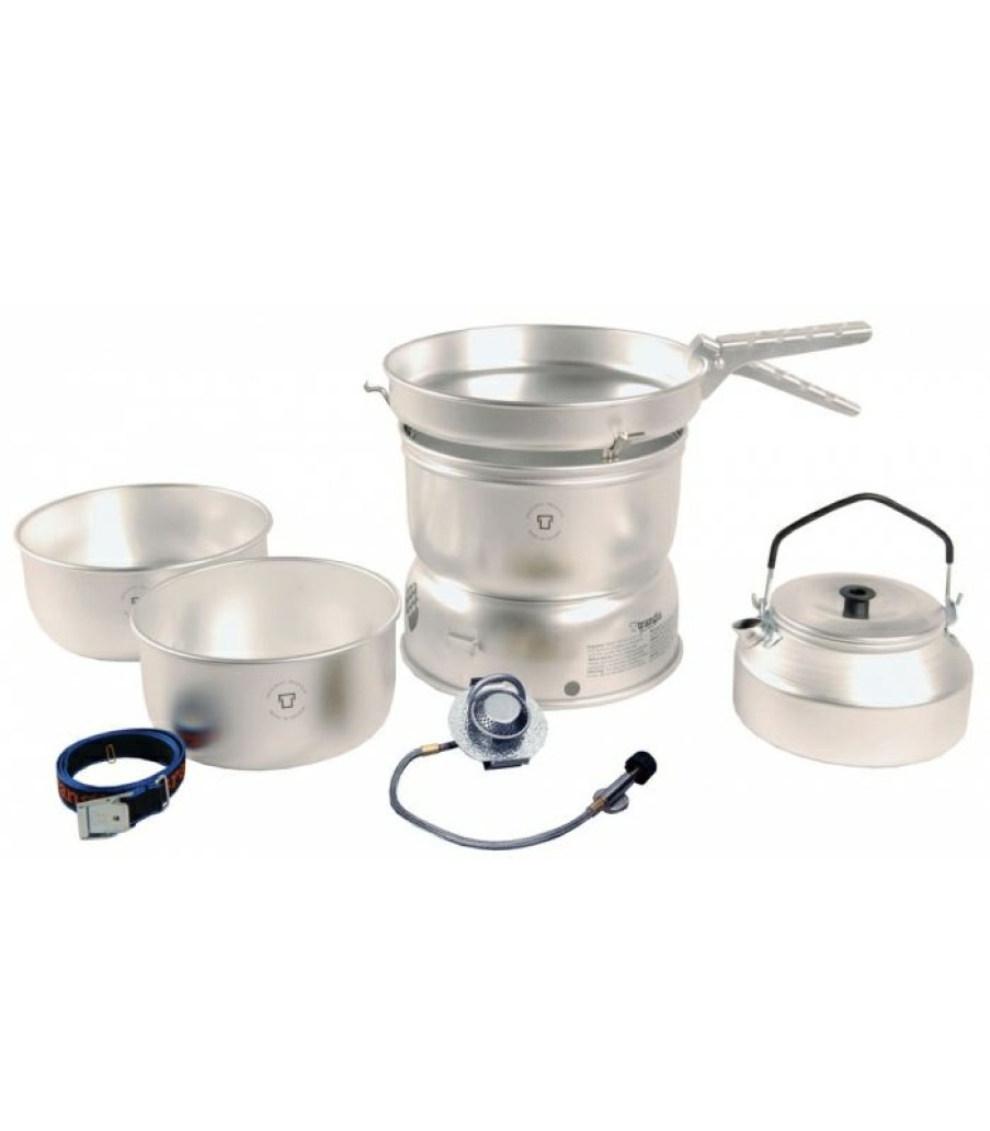 Outdoor Cooking * | New Trangia 25-2 Gas Burner Stove With Alloy Pans And Kettle