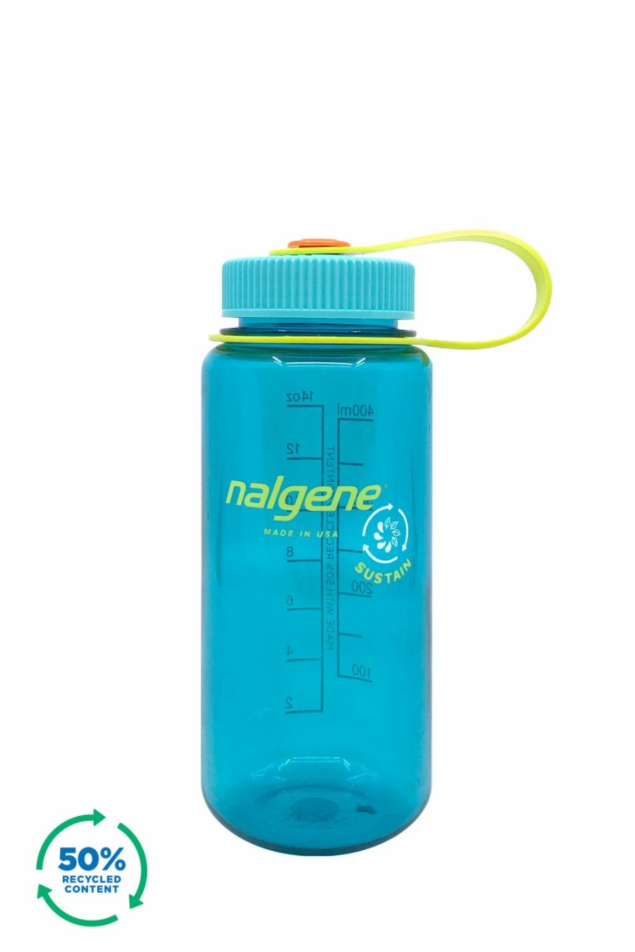 Bottles * | Free Delivery Nalgene 500Ml Tritan Sustain Widemouth Cerulean