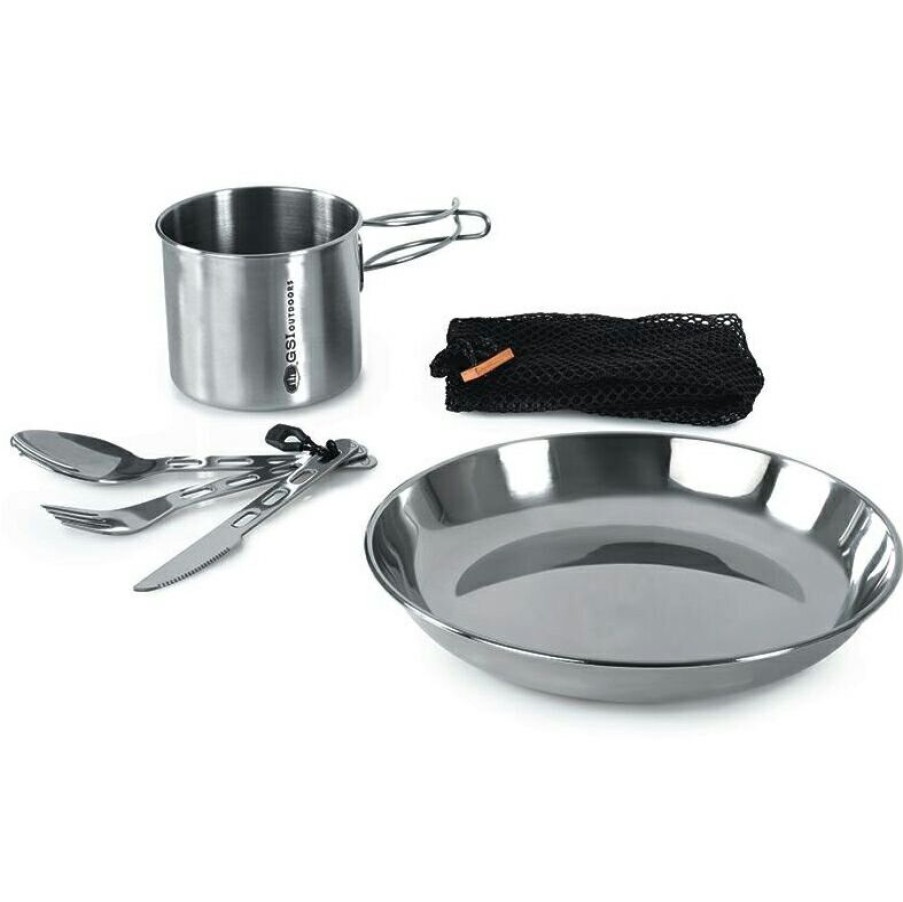 Outdoor Cooking * | Online Gsi Glacier Stainless Steel 1 Person Set