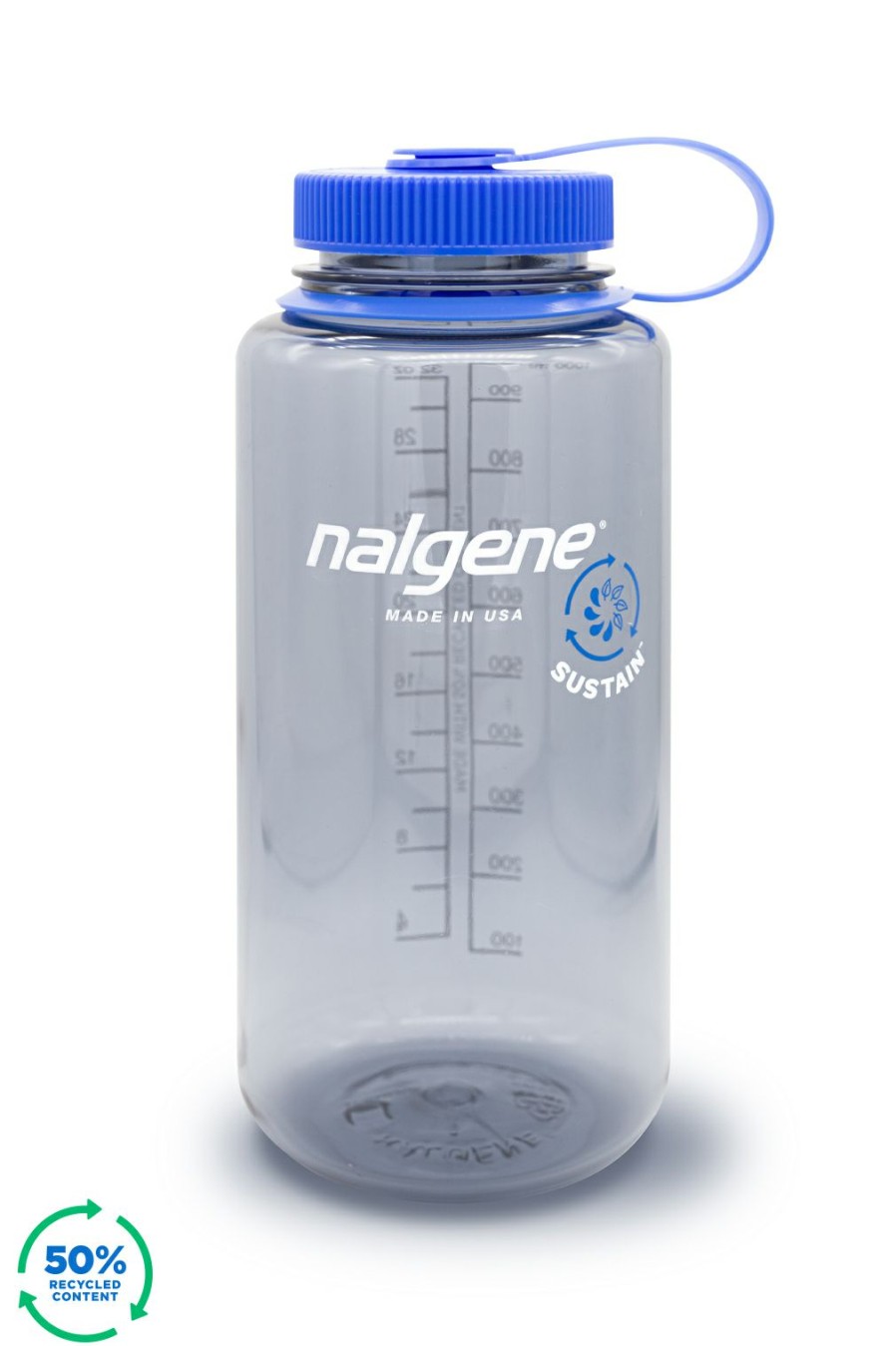 Bottles * | Outlet Nalgene 1L Tritan Sustain Widemouth Grey