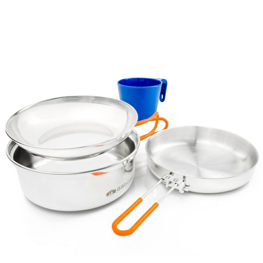 Camping Gear * | Shop Gsi Outdoors Glacier Stainless 1 Person Mess Kit