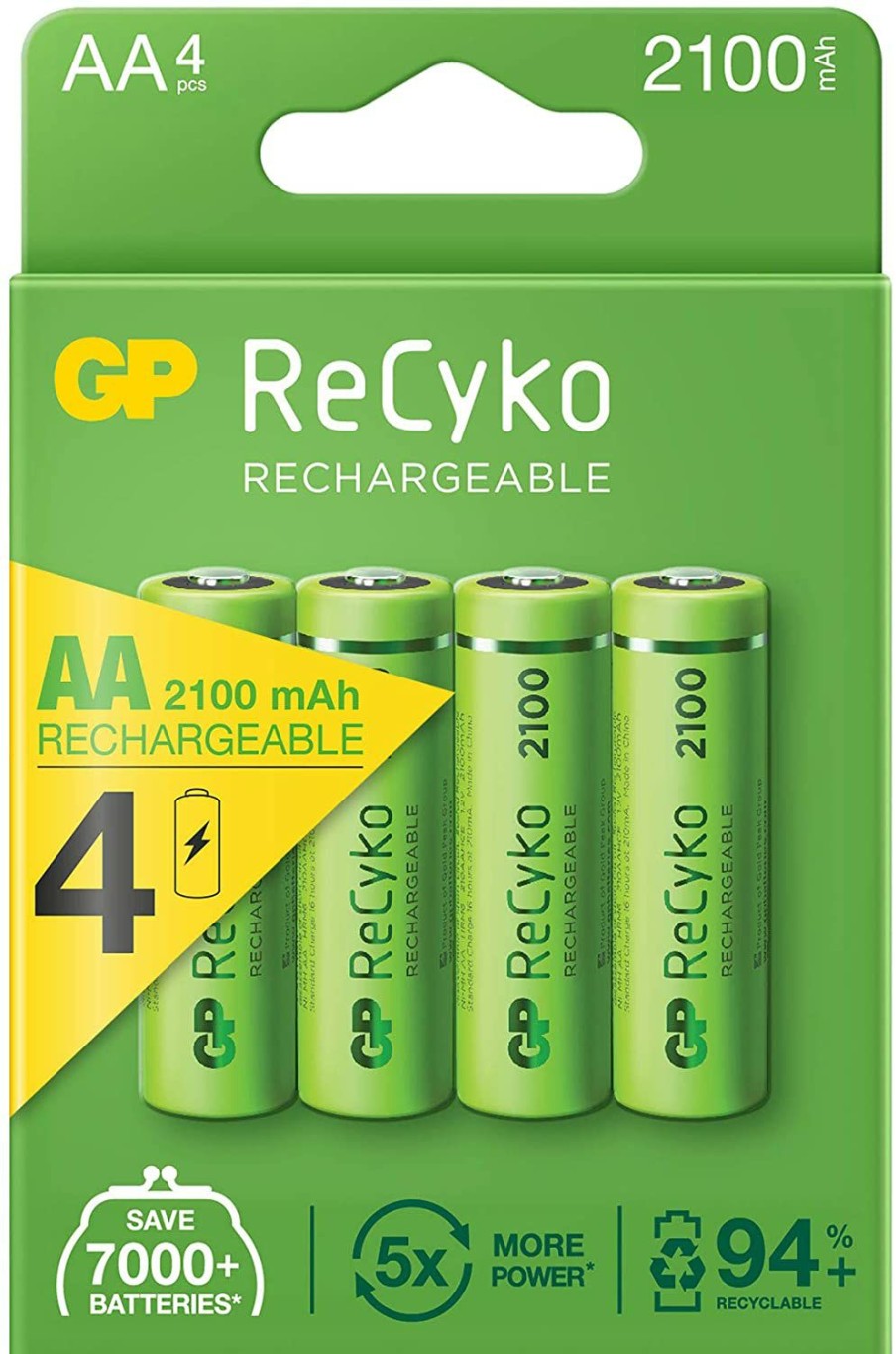 Camping Gear * | Online Gp Batteries Recyko 2100Mah Aa 4 Pack