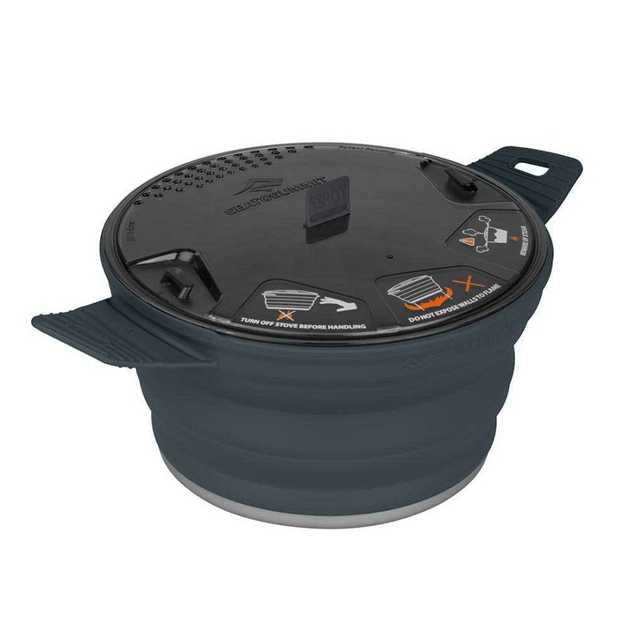 Camping Gear * | Outlet Sea To Summit X-Pot 2.8 Litre Charcoal