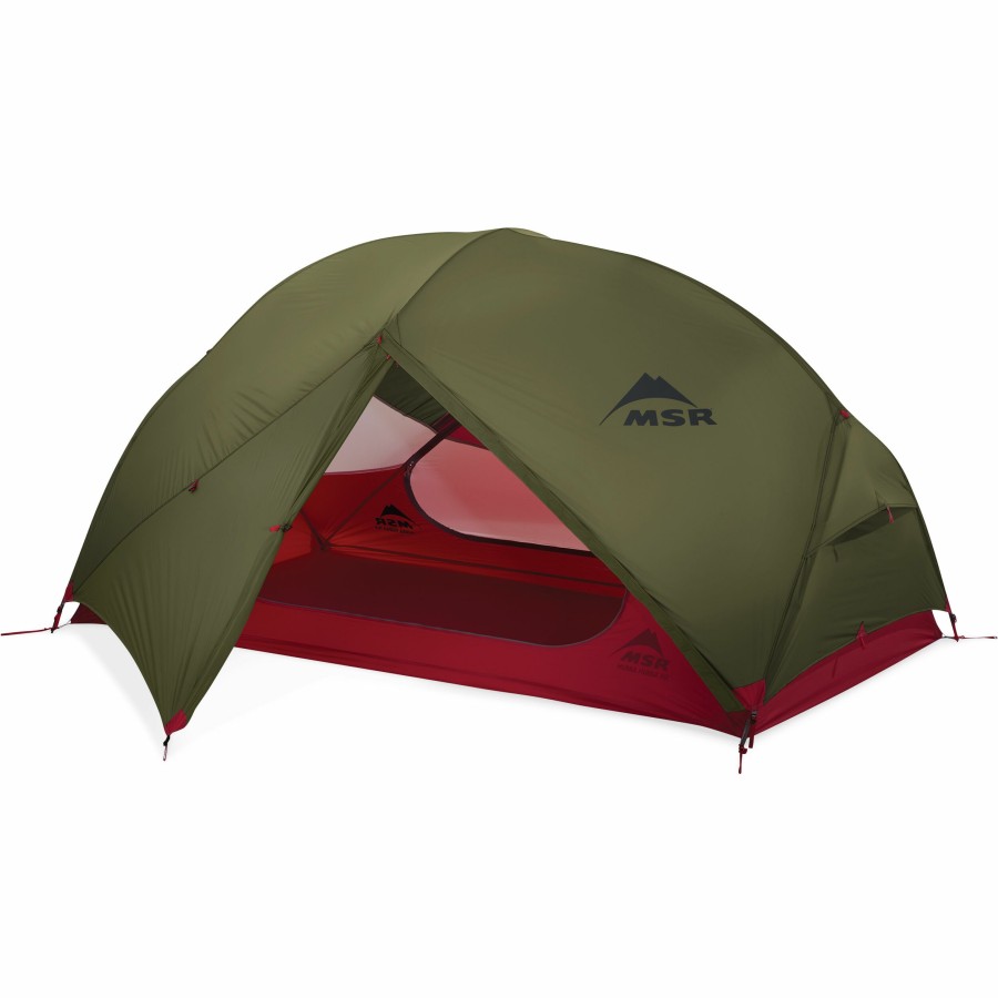 Tents * | Free Delivery Msr Hubba Hubba Nx Durashield Tent In Green